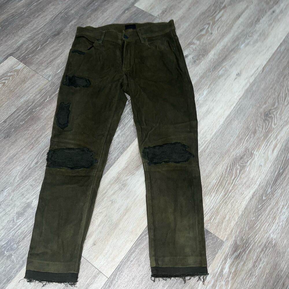 RTA Brand Army Green DIstressed Straight Pants Size 24